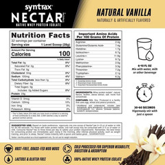 Nectar Naturals, All Natural Whey Protein Isolate, Smooth & Creamy, Natural Vani