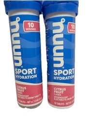 Nuun Hydration Electrolyte Drink Tablets Citrus Fruit 10 Ct Pack of 8 Exp 8/27