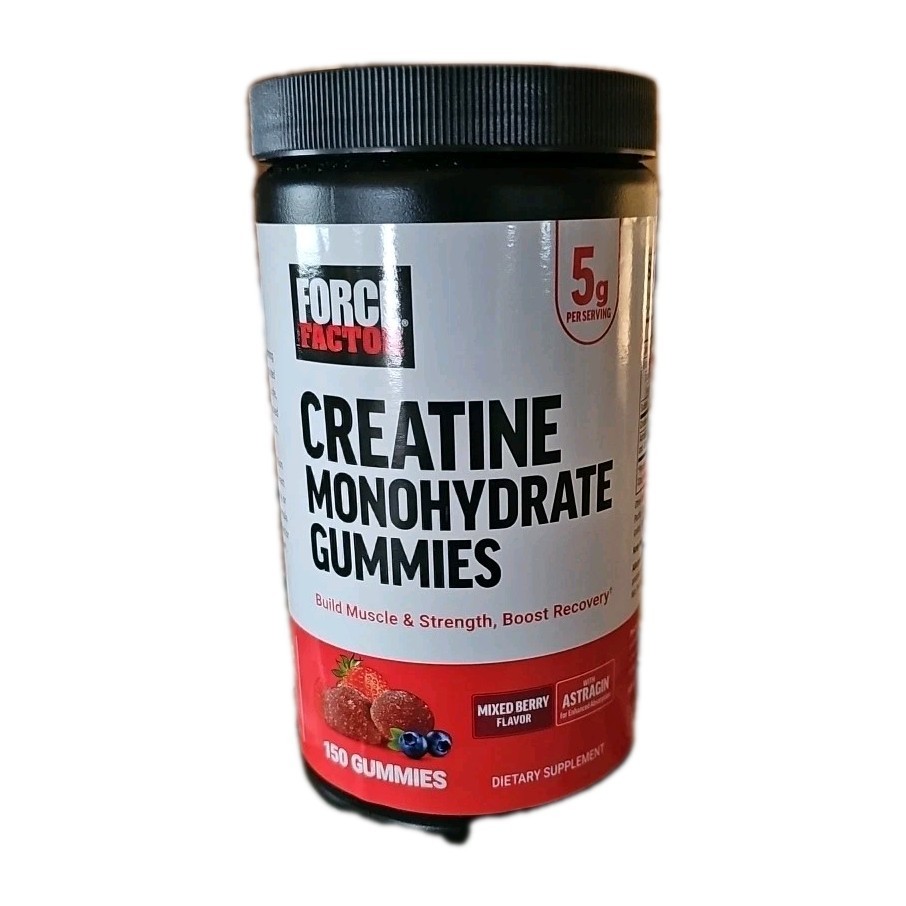 Force Factor Creatine Gummies 150gummy Creatine Monohydrate Muscle Gain 5g Dose