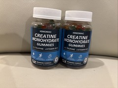 2 Pk Hemomac Creatine Monohydrate Gummies Vitamin B12 L-Taurine 80ct exp: 2027