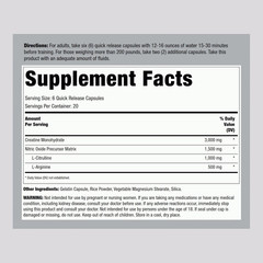 Creatine Monohydrate Capsules | 3000mg |120 Count | Pump Supplement for Men and