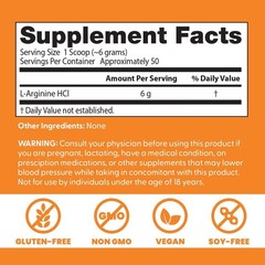 Pure L-Arginine Powder, & Gluten-Free, 10.6 oz for Enhanced Endurance