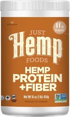 Just Hemp Foods Hemp Protein Powder Plus Fiber Non-GMO Verified with 11g of P