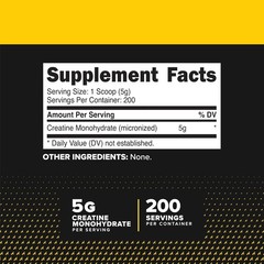 Micronized Creatine Monohydrate Powder 1KG – 200 Servings – , GF, Non-GMO