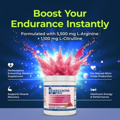 L-Arginine 5500mg + Citrulline 1100mg | Nitric Oxide Booster for Energy & Blood