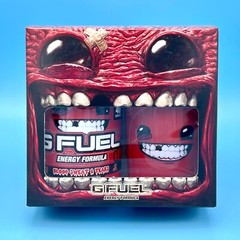 G Fuel Super Meat Boy Blood Sweat & Tears Collector’s Box + Shaker Cup + Sticker