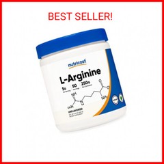 Nutricost L-Arginine (250 Grams) – Pure L-Arginine Powder – 5000mg Per Serving;