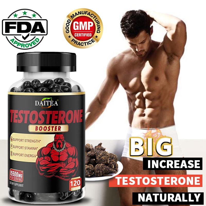 Male Testosteron Supplement – Contains Ginseng, Maca, Saw Palmetto 120 Capsules