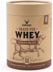 Heart & Soil Grass-Fed Whey Protein Powder Chocolate Sea Salt 25g Protein 2.84 l