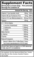 EVL Evlution Nutrition BCAA Energy Amino Acid Pre-Workout Powder – 30 & 65 Srv