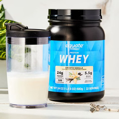 Equate Smooth Vanilla Whey Protein Powder 24 oz Protein Supplement