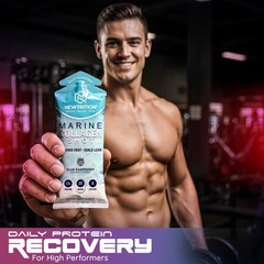 NewTrition 17,000mg Marine Collagen Protein Shots – 22 Amino Acids – B12 – 24 Ct