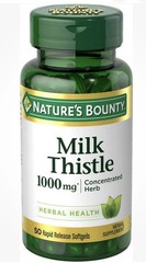 Nature’s Bounty Milk Thistle 1000 mg, 50 softgels Exp 6/27 – New, Sealed