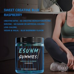 ESUNM Creatine Monohydrate Gummies,Sweet Raspberry,150 Servings