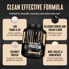 Animal 100% Whey Protein Powder – Blend 4 Pound (Pack of 1), No Color
