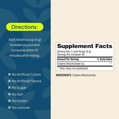 Micronized Creatine Monohydrate Powder – 450g, 90 Servings – Unflavored