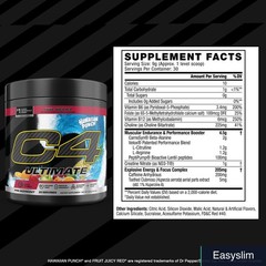 Pre-Workout Energy Powder 300mg Caffeine Hawaiian Punch Sugar-Free 20 Servings