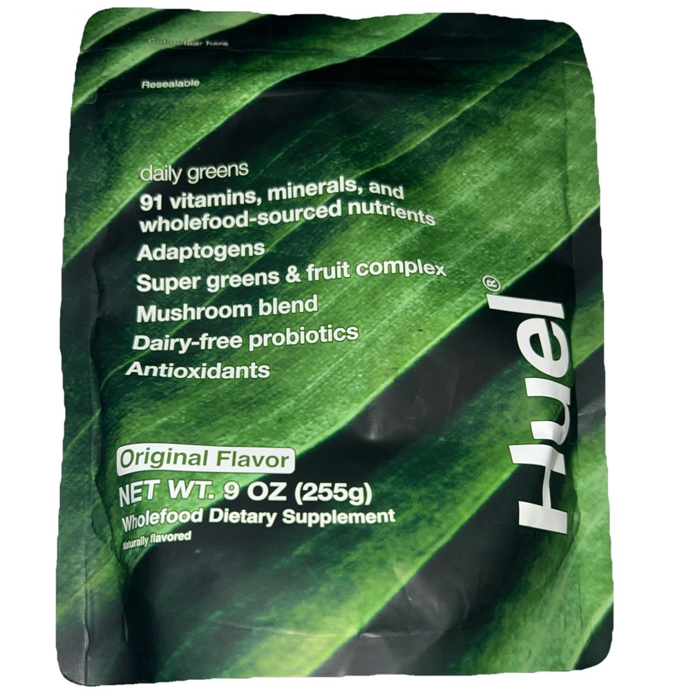 HUEL DAILY GREENS SUPERFOOD Powder 9 oz ( 30 Servings ) Original Flavor BY 12/26