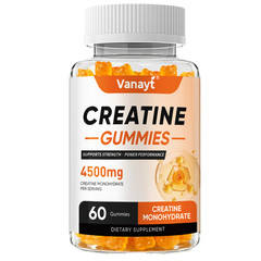 Creatine Monohydrate Gummies 4500mg Workout Performance Muscle Recovery 60ct