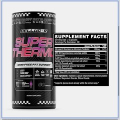 Cellucor Super Thermo Stim-Free Fat Burner 60 Capsules Best By: 09/2026