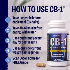 Supragenix CB-1 Weight Gainer Pills (90 Count) | Weight Gain Support for Women
