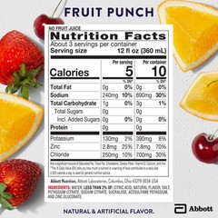 Electrolyte Water Zero Sugar 1L Pack of 4 Hydrating Sports Drink Fruit Punch