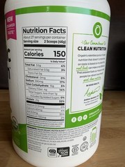 TWIN-PAK. Orgain Organic Protein Powder Vanilla Bean 2.74lb (11/26)