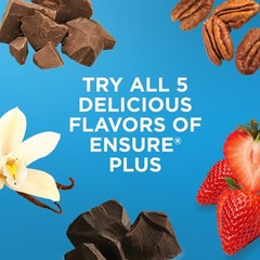 Ensure Plus Dark Chocolate Nutrition Shake | Meal 8 Fl Oz (Pack of 24)
