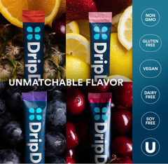 DripDrop Hydration Powder Packets, Electrolyte Drink Mix, Juicy Variety, 32 Stic