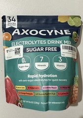 AXOCYNE Electrolyte Drink Mix Sugar-Free Rapid Hydration Variety 34 Sticks