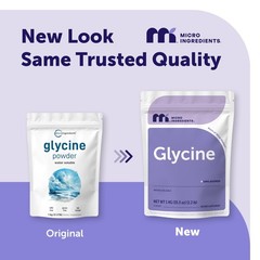 Glycine Powder, 1KG (2.2 Pounds), Glycine 1000mg Per Serving, Water Soluble a…