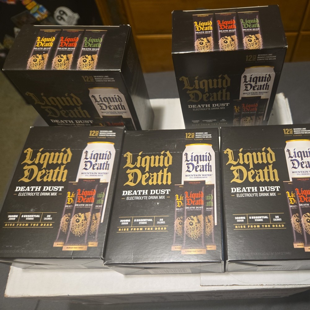 5-Liquid Death Death Dust Electrolyte Hydration Powder Drink Mix Variety 12Pk