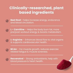 Beetroot Powder with BCAA L-Arginine L-Carnitine Resveratrol Nitric oxide boost
