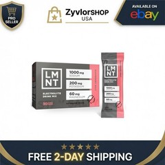 LMNT Zero Sugar Electrolytes Drink Mix – Raspberry Salt | 30 Count