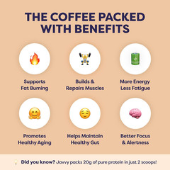 Javvy Protein Iced Coffee Brownie Batter Whey Protein 20 Servings 13.4oz