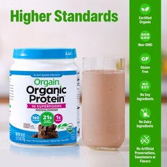 Orgain Organic Vegan Protein 50 Superfoods Powder Creamy Chocolate Fudge – 21G