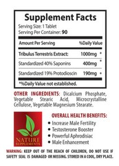 Tribulus Terrestris 1000mg – Testosterone. Muscle Mass. Strength -3 Bot 270 Tabs