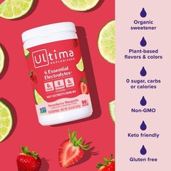 Ultima Replenisher Daily Electrolyte Powder Drink Mix – Sugar Free – Strawberry