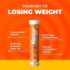 Fast&Up L-Carnitine 2000mg Carnipure Effervescent Orange 20 Tabs x3 Free Ship