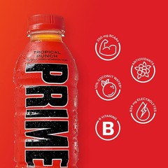 PRIME Hydration – Electrolyte Enhanced Sports Drink – Tropical Punch (12 Pack)