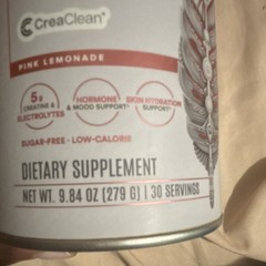 Birdman CreaClean Creatine Powder for Women Pink Lemonade 9.84oz 30 Serv