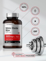 Horbäach Nitric Oxide Max 3600mg | 120 Caplets | with Arginine AAKG for Men…