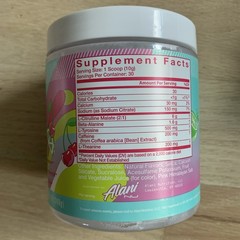 Alani Nu Pre Workout Cherry Twist 30 Servings (10.9 oz) Expires 01/2028
