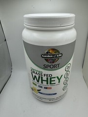Garden Of Life Sport Certified Grass Fed Whey Vanilla 23.28oz (660g) New Sealed