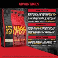 Mutant Mass Weight Gainer Protein Powder – Build Muscle Size and Strength 5LB