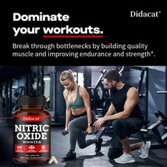 Nitric Oxide Booster Supplement Capsule– Promotes Nutrient Flow to Muscles&Heart