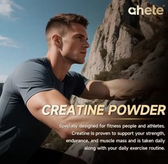 Ahete Gym Gains Creatine Monohydrate Powder Sugar-Free ⭐️ US FREE SHIPPING ⭐️