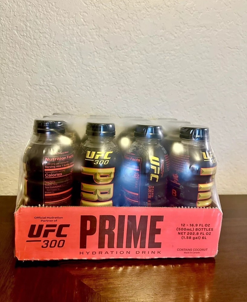 12 Bottles UFC 300 Prime Hydration Drinks Logan Paul Case New in hand