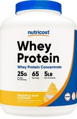Nutricost Whey Protein Powder Pineapple Whip (5 LBS) – Gluten-Free & GMO-Free