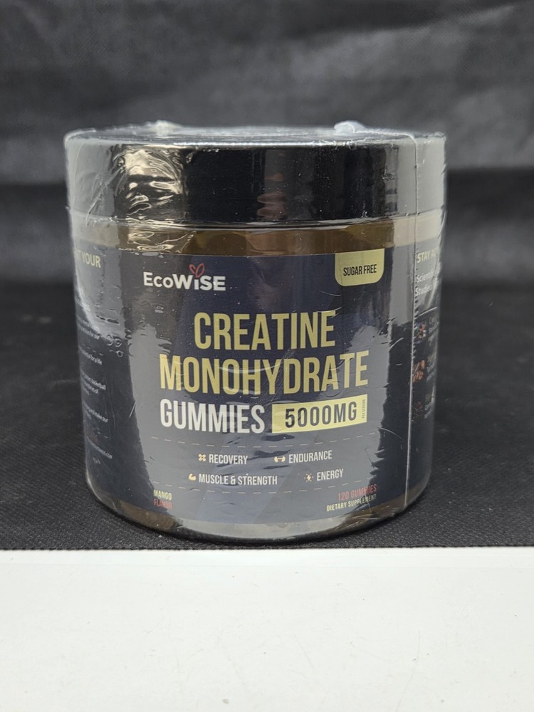 EcoWise Wellness Creatine Monohydrate 5g Mango Chewables 120ct